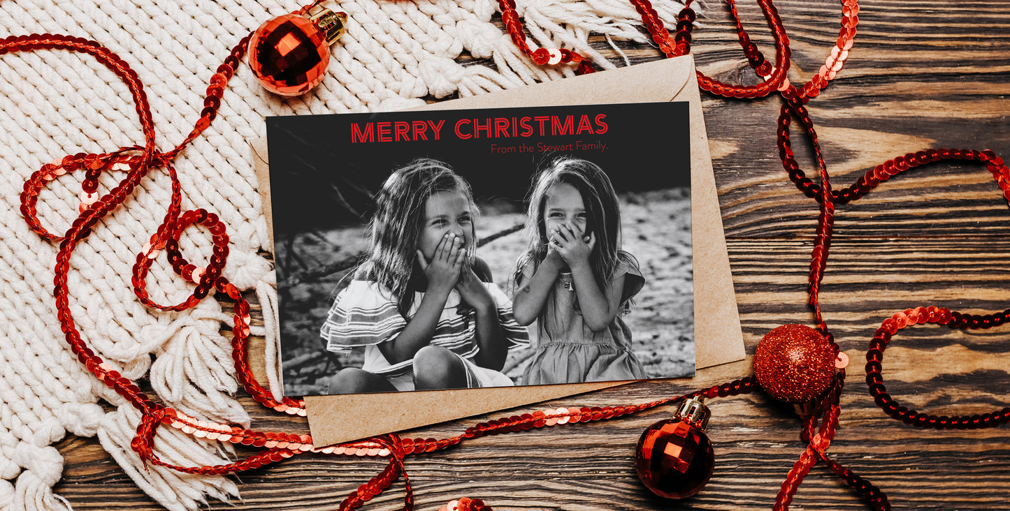 MONO Christmas Photo Card