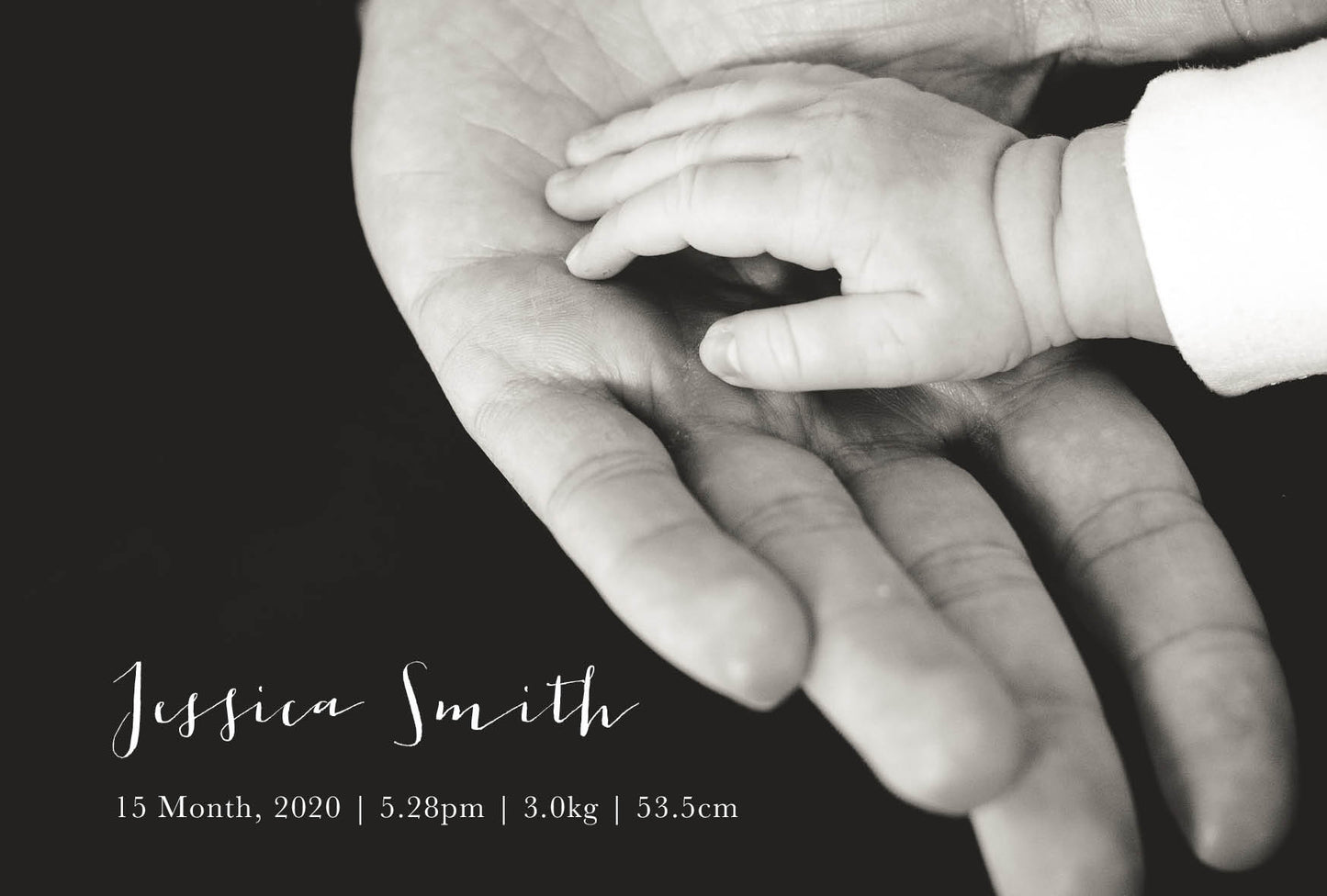 Tiny Hands Birth Announcement